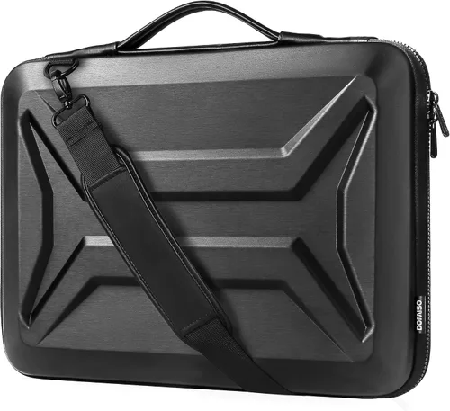 Miniatura 12 de DOMISO Funda rígida para laptop de 13 pulgadas, impermeable, a prueba de golpes, funda protectora para laptop con mango retráctil para MacBook Air