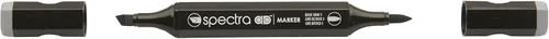 Miniatura 5 de AD Marker Chartpak Spectra, Tri-Nib y cepillo de doble punta, blanco antiguo, 1 cada uno (S092AD)