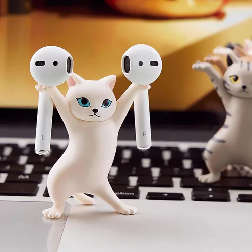 Miniatura 4 de 5 soportes magnéticos anticaídas para Airpod de gato bailando, bonitos soportes para auriculares, accesorios compatibles con Apple Airpods PRO/3/2/1