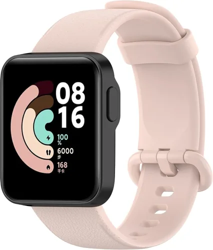 Miniatura 9 de Senter Correas de repuesto de goma suave premium de liberación rápida para Xiaomi MI Watch Lite/Redmi Watch Smart Watch Rojo
