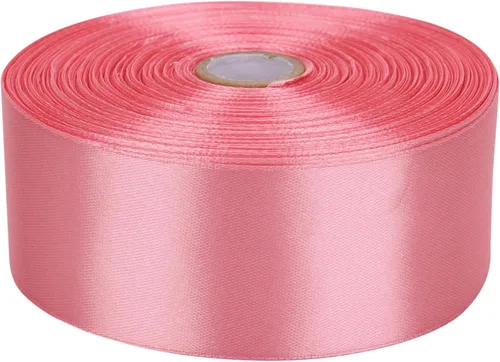 Cinta de satén color oro rosa de 1.5 pulgadas, rollo de cinta de 50 yds de tela unicolor, para invitaciones de boda, ramos de novia, costura,