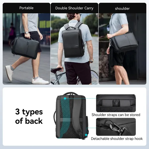 Miniatura 3 de Mochila para pequeñas empresas, inteligente 3 en 1 para laptop para hombres y mujeres, se adapta a laptop 15.6 con puerto USB, bolsa de viaje