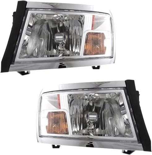 Miniatura 8 de Para Dodge Dakota 2008 2009 2010 2011 lado del conductor de faros delanteros Lente transparente Bisel negro Reemplazo para CH2518127