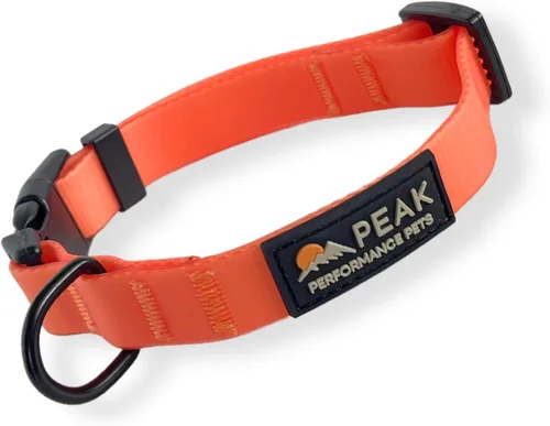 Overlook Collar Impermeable para Perros | Mediano Naranja Amanecer, Duradero, Cómodo | Cachorros Grandes y Perros Medianos | Fácil de Limpiar, A