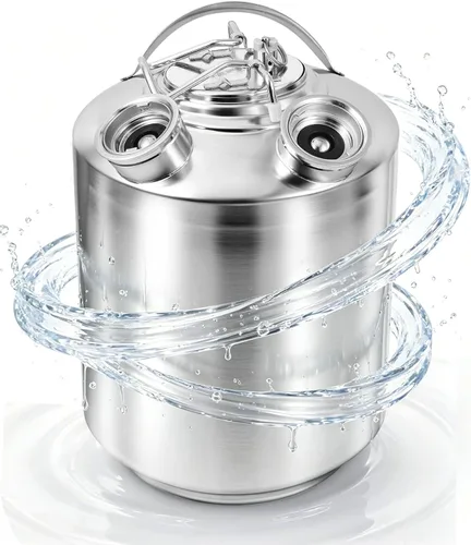 Kit de limpieza de línea de cerveza inoxidable de 2.5 galones con lanzas 2 D para montaje de acoplador D, kit de limpieza eficiente de línea de