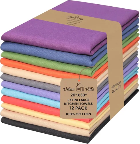 Miniatura 98 de Urban Villa Toallas de cocina 100% algodón, paquete de 6, altamente absorbentes, de secado rápido, súper suaves, de primera calidad, para cocina