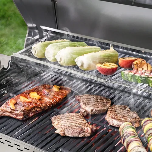 Miniatura 3 de Uniflasy Rejilla de calentamiento universal de 20.6 a 32.08 pulgadas, rejilla superior para parrilla Nexgrill, Dynaglo, Cuisinart, Monument 4/5