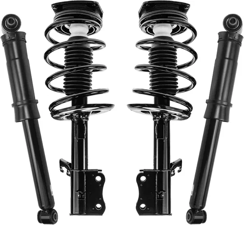 Detroit Axle - Amortiguadores de puntales para Nissan Sentra 2007-2012 [Base S SL SR] Puntales delanteros completos con amortiguadores traseros de