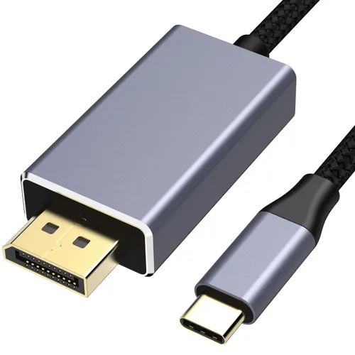 Paloxy Cable USB C a DisplayPort 1.4 (8K @60hz 4K @240hz 2K @360Hz), cable tipo C a DisplayPort 1.4, para Thunderbolt 3/4/5, MacBook Pro/Air, iPhone