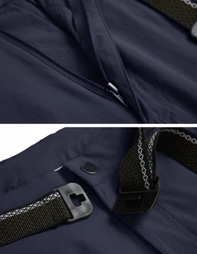 Miniatura 4 de WENRONSTA Pantalones cargo de senderismo para hombre, secado rápido, ligeros, impermeables, 6 bolsillos, para exteriores, pesca, montaña