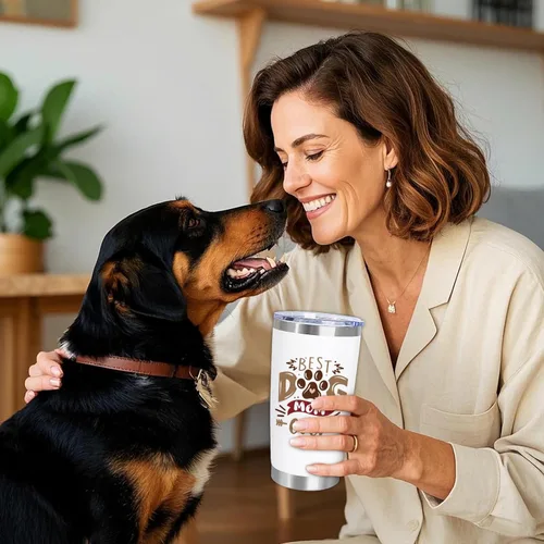 Miniatura 2 de Regalos para el día de la madre, regalo para mamá, regalo para amantes de los perros para mujeres, regalo de Navidad para mamá perro con vaso