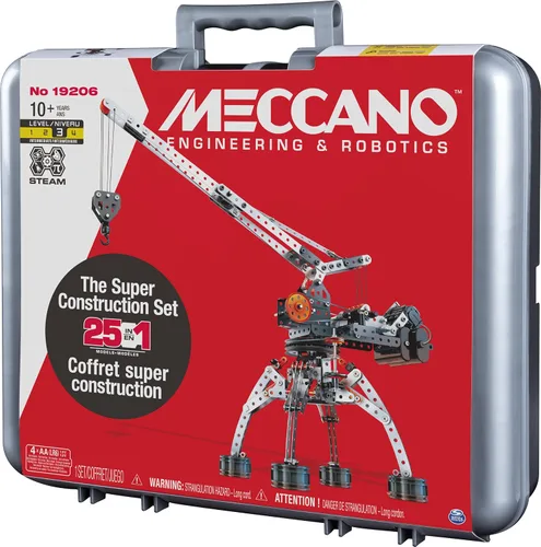 Miniatura 8 de MECCANO, Super Construction - Juego de construcción motorizado 25 en 1, juguete educativo STEAM, 638 piezas, para edades de 10 años en adelante