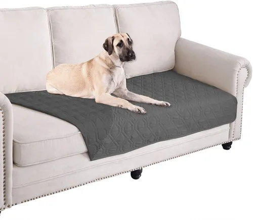Miniatura 115 de Ameritex Funda Impermeable para Cama de Perro Manta para Mascotas para Muebles Cama Sillón Sofá Reversible Azul marino+azul piedra