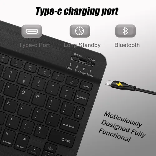Miniatura 6 de Funda de teclado para Samsung Galaxy Tab S10 Lite / S10 FE / S9 FE / S9 10.9-11 pulgadas - Ratón y teclado desmontable, funda protectora delgada