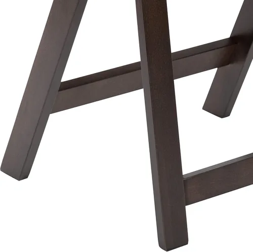 Miniatura 6 de EMMA + OLIVER Silla plegable de madera de chocolate con asiento acolchado de vinilo desmontable