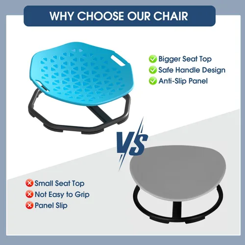 Miniatura 5 de Silla Giratoria Sensorial para Niños Autistas, Silla Giratoria Mejorada para Niños con Manijas, Mejora el Enfoque y el Equilibrio, Ideal para Equipo