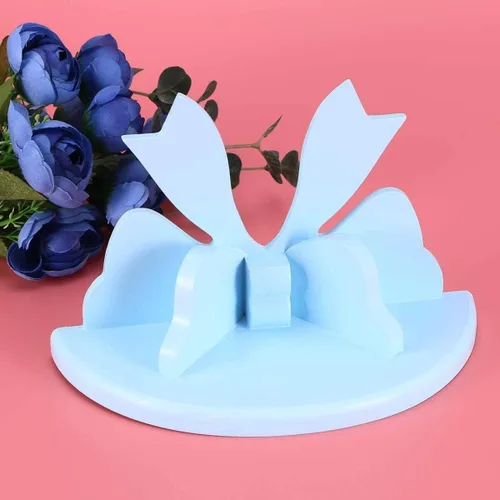 Miniatura 6 de DOITOOL Estante flotante de madera montado en la pared, estante de almacenamiento de semicírculo de mariposa de estilo nórdico para pared, estantes
