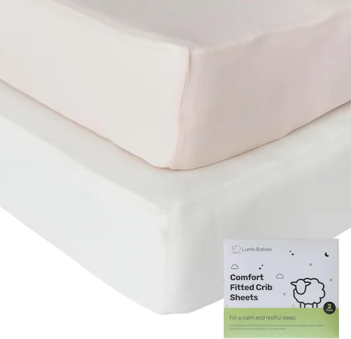 Miniatura 9 de Sábanas de algodón para cuna, suaves y transpirables para niños y niñas, ajuste seguro para colchón de cuna estándar, ropa de cama de bebé de fácil