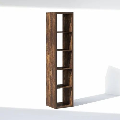 Miniatura 6 de Furinno Organizadores y almacenamiento de armario cúbicos, organizador de armario de 5 cubos, estante abierto, marco extra grueso para armario, Pino