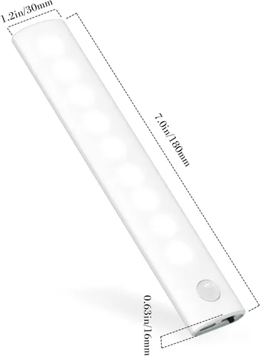 Miniatura 8 de Akay&Tina Luces para debajo del gabinete, luces de armario de 2 colores con sensor de movimiento para iluminación debajo del gabinete, luz