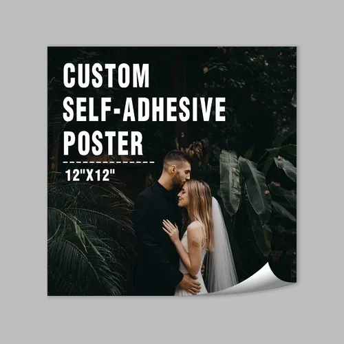 wall26 Impresiones de póster personalizadas: carga tu imagen/foto, foto personalizada en impresión de póster autoadhesiva, duradera e impermeable,