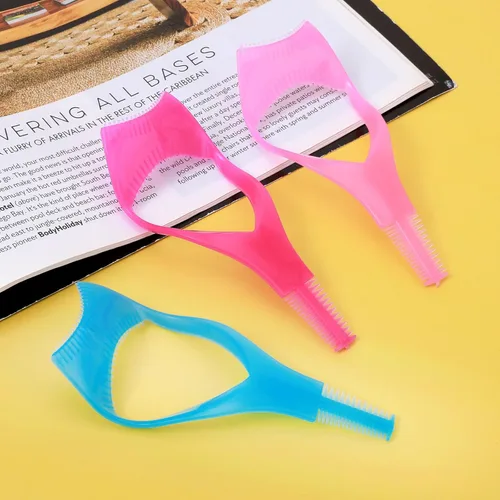 Miniatura 7 de WLLHYF 3 Pack Mascara Shield Guard Makeup Eyelash Buddy 3 in 1 Eye Lash Applicator Tool Beauty Cosmetic Mascara Separator Comb Plastic Lashes