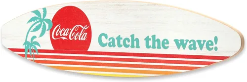 Miniatura 2 de Coca-Cola Catch the Wave - Decoración de pared de madera para tabla de surf - Arte de pared grande de Coca-Cola de playa