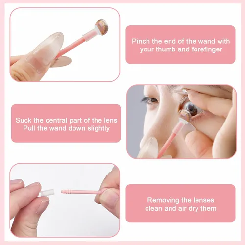 Miniatura 4 de Herramienta para quitar lentes de contacto, 15 piezas, juego de estuche de herramientas de extracción de contacto, pinzas de contacto portátiles