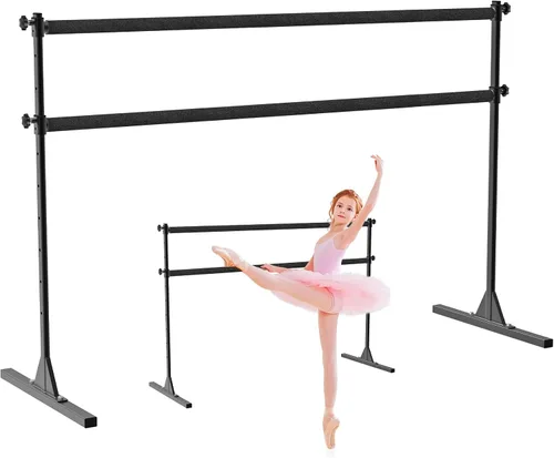 Miniatura 13 de SELEWARE Barra de ballet independiente de altura ajustable, barra de ballet resistente, barra de baile, soporte movimientos de barra, estiramiento