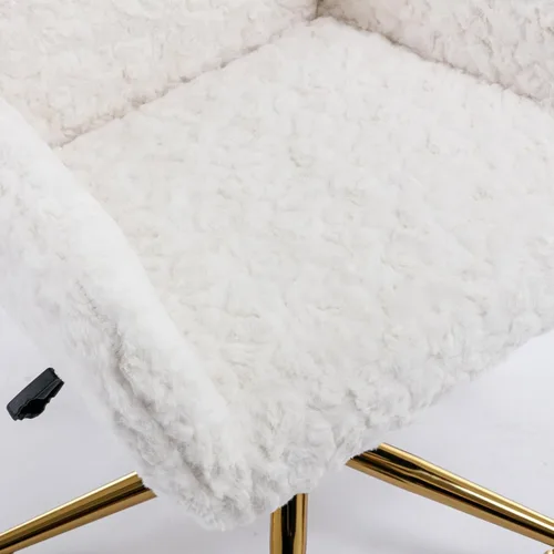 Miniatura 5 de Silla de oficina simple y moderna silla cómoda para escritorio, silla de oficina ancha, sillas de trabajo para oficina en casa para adultos, Beige