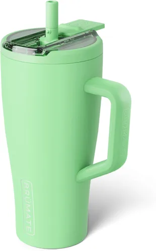 Miniatura 59 de BrüMate Era Flip - Vaso de 30 onzas con tapa con pajilla cubierta 100 % a prueba de fugas, popote higiénico cubierto, botella de agua de acero