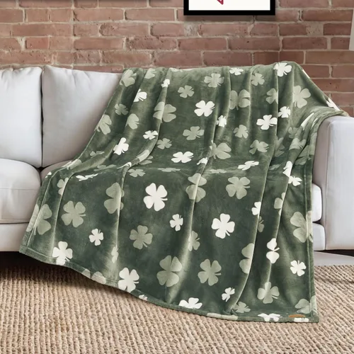 Miniatura 20 de Lucky Brand Camper Plaid Verde Oliva 50"x70" Manta de Felpa Acogedora - Manta de Microfibra Premium para Comodidad y Estilo Lujosos