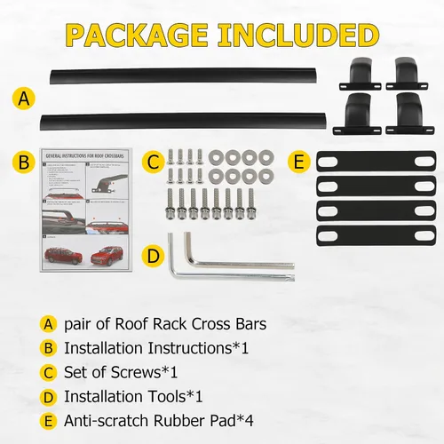 Miniatura 8 de AUXMART Barra transversal para portaequipajes para Buick Enclave 2018-2026 con rieles laterales