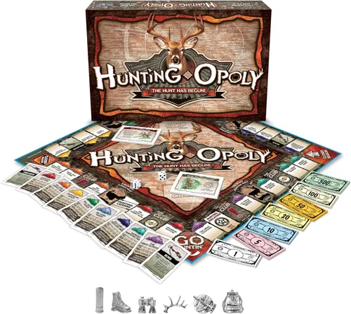Miniatura 2 de Late for The Sky Juego de mesa Hunting-Opoly - Juego de comercio de propiedades familiares de estrategia de caza para 2 a 6 jugadores, mayores de 8