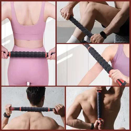 Miniatura 5 de Rodillo de masaje, rodillo muscular para atletas, rodillo de masaje de liposucción para drenaje linfático, para aliviar el dolor muscular, puntos