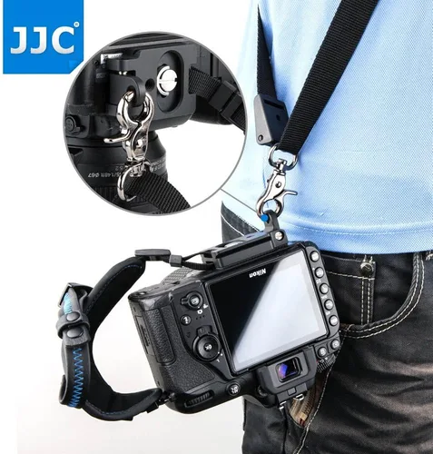 Miniatura 7 de JJC Correa de mano para cámara DSLP sin espejo para Canon EOS R8 R10 R7 5D Mark IV III 7D 6D R5 Mark II 4000D 2000D 90D 80D Rebel T8i T7 T7i ZR Azul