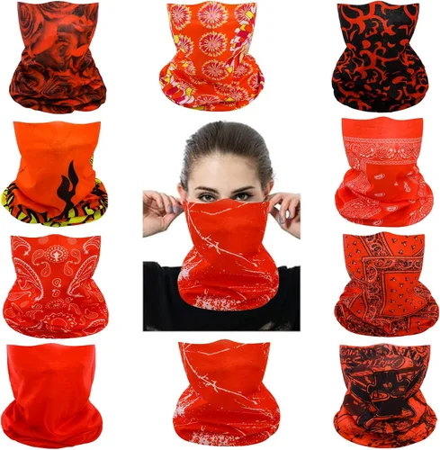 Miniatura 37 de Mascarillas de Polaina para el Cuello, Bufanda en Tubo, Bandanas Sin Costuras, Pañuelos para el Rostro, Cubierta Multiusos para la Cabeza