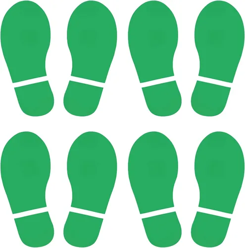 Miniatura 14 de PATIKIL Adhesivo de huellas de 6 x 2.5 pulgadas, 4 pares de zapatos de PVC para decoración de clase, guía de escaleras, color negro