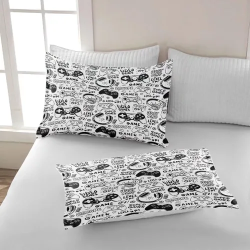 Miniatura 5 de Edredón Gaming para Niños Adolescentes, Juegos de Ropa de Cama Twin de Juegos, Juego de Edredón para Niños Gamers, Juego de Cama de Videojuegos