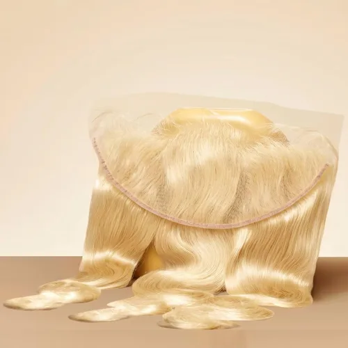 Miniatura 18 de Triippy Raw Hair 13x4 HD Lace Closure Body Wave #613 Blonde Color More Less Shedding than Regular Virgin Hair,0.10mm Ultra-Thin 13x4 Swiss Real HD