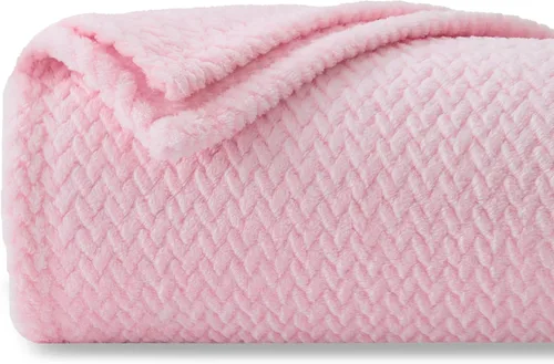 Miniatura 26 de NEWCOSPLAY Manta de Tiro Súper Suave Aqua Franela Sedosa Premium Fleece con Patrón de Hojas Ligera Manta de Cama para Uso en Todas las Estaciones