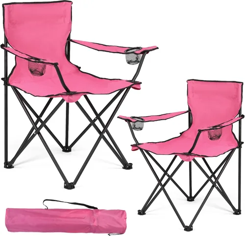 Miniatura 14 de WEIDIORME Paquete de 2 sillas de campamento ligeras para adultos y adolescentes, sillas portátiles plegables de capacidad de 250 libras con bolsa
