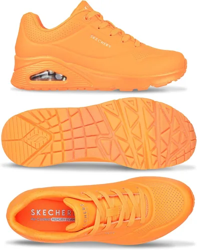 Miniatura 9 de Skechers Uno - Night Shades Zapatos deportivos para mujer, tenis con espuma viscoelástica refrescante, entresuela Skech-Air y empeine de Durabuck