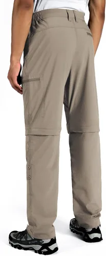 Miniatura 3 de Wespornow Pantalones de senderismo convertibles para hombre, de secado rápido, ligeros, con cremallera, transpirables, para exteriores, pesca, safari