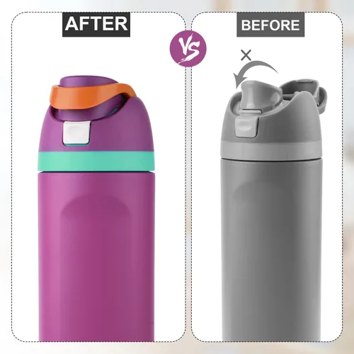 Miniatura 5 de PEUTIER 4 botones de repuesto compatibles con Owala FreeSip de 24 onzas, 32 onzas, tapa de botella de agua sin BPA, piezas de repuesto para Owala