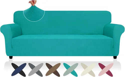 Miniatura 17 de ZNSAYOTX Funda súper elástica para silla (30"-47"), nuevas fundas de silla a rayas para sala de estar, aptas para perros y mascotas, protector