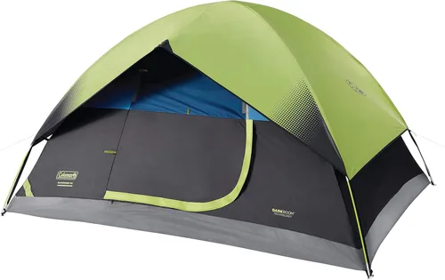 Coleman Sundome Dark Room 4/6 Person Tent, Blocks 90% of Sunlight to Keep Inside Cool, Weatherproof Tent with Rainfly Sets Up in Minutes
