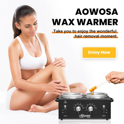 Miniatura 5 de Kit profesional de depilación, máquina calentadora de cera con olla doble, gran capacidad para sala de spa y uso doméstico, ollas antiadherentes