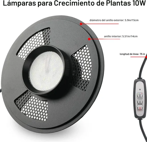 Miniatura 4 de Terrario de Vidrio de Escritorio con Luz de Crecimiento (Altura: 9.8" Diámetro: 5.9"), para Suculentas, Musgo, Jardinería en Miniatura, Acuario