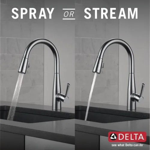 Miniatura 7 de Delta Faucet Essa - Grifo para cocina de níquel cepillado con rociador extendible y cabezal de acople magnético, ártico inoxidable, 9113-AR-DST